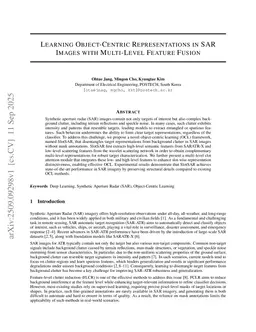 Learning Object-Centric Representations in SAR Images with Multi-Level Feature Fusion