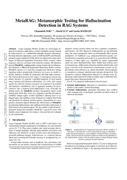 MetaRAG: Metamorphic Testing for Hallucination Detection in RAG Systems