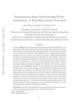 Representation-Aware Distributionally Robust Optimization: A Knowledge Transfer Framework