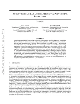 Robust Non-Linear Correlations via Polynomial Regression