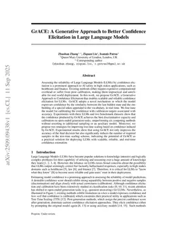 GrACE: A Generative Approach to Better Confidence Elicitation in Large Language Models