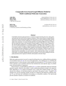 Composable Score-based Graph Diffusion Model for Multi-Conditional Molecular Generation