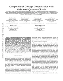 Compositional Concept Generalization with Variational Quantum Circuits