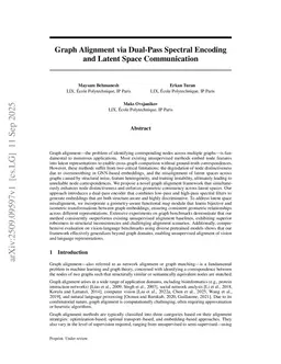 Graph Alignment via Dual-Pass Spectral Encoding and Latent Space Communication