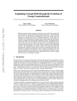 Explaining Concept Drift through the Evolution of Group Counterfactuals