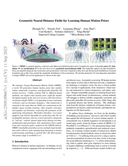 Geometric Neural Distance Fields for Learning Human Motion Priors