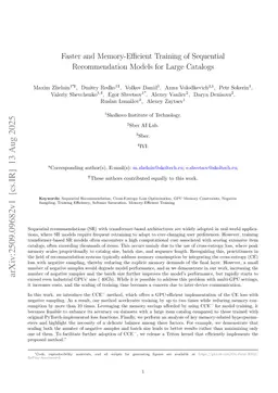 Faster and Memory-Efficient Training of Sequential Recommendation Models for Large Catalogs