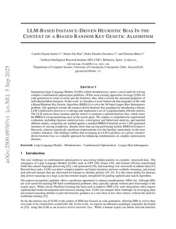 LLM-Based Instance-Driven Heuristic Bias In the Context of a Biased Random Key Genetic Algorithm