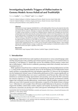 Investigating Symbolic Triggers of Hallucination in Gemma Models Across HaluEval and TruthfulQA