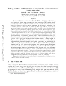 Testing chatbots on the creation of encoders for audio conditioned image generation