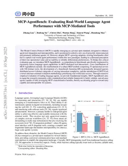 MCP-AgentBench: Evaluating Real-World Language Agent Performance with MCP-Mediated Tools