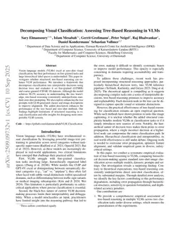 Decomposing Visual Classification: Assessing Tree-Based Reasoning in VLMs