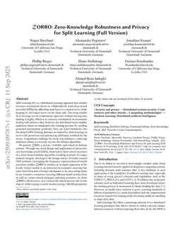 ZORRO: Zero-Knowledge Robustness and Privacy for Split Learning (Full Version)