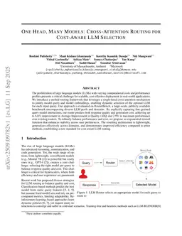 One Head, Many Models: Cross-Attention Routing for Cost-Aware LLM Selection