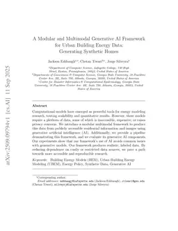 A Modular and Multimodal Generative AI Framework for Urban Building Energy Data: Generating Synthetic Homes