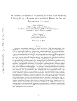 An Information-Theoretic Framework for Credit Risk Modeling: Unifying Industry Practice with Statistical Theory for Fair and Interpretable Scorecards