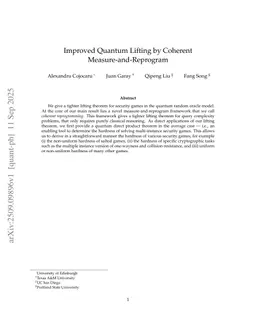 Improved Quantum Lifting by Coherent Measure-and-Reprogram