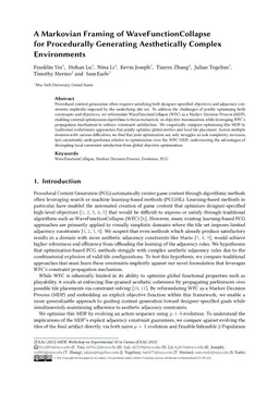 A Markovian Framing of WaveFunctionCollapse for Procedurally Generating Aesthetically Complex Environments