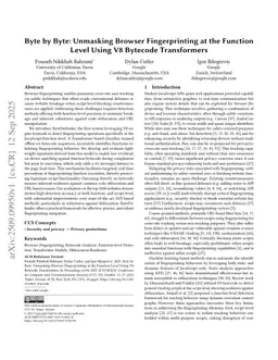 Byte by Byte: Unmasking Browser Fingerprinting at the Function Level Using V8 Bytecode Transformers