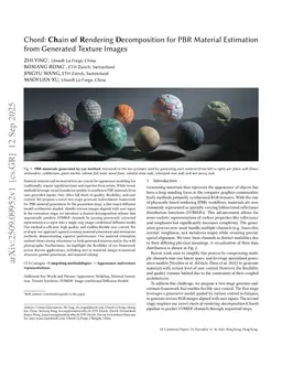 Chord: Chain of Rendering Decomposition for PBR Material Estimation from Generated Texture Images