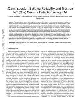 rCamInspector: Building Reliability and Trust on IoT (Spy) Camera Detection using XAI