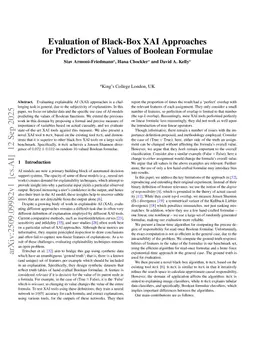 Evaluation of Black-Box XAI Approaches for Predictors of Values of Boolean Formulae