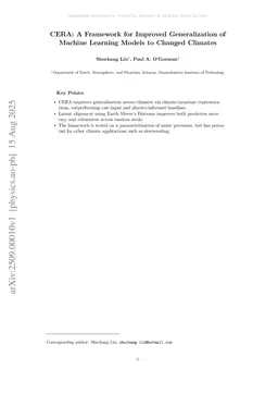 CERA: A Framework for Improved Generalization of Machine Learning Models to Changed Climates