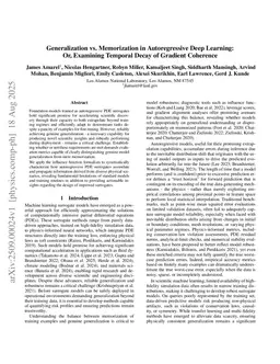 Generalization vs. Memorization in Autoregressive Deep Learning: Or, Examining Temporal Decay of Gradient Coherence