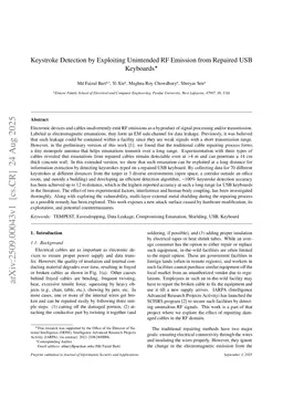 Keystroke Detection by Exploiting Unintended RF Emission from Repaired USB Keyboards