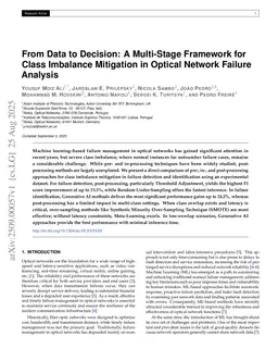 From Data to Decision: A Multi-Stage Framework for Class Imbalance Mitigation in Optical Network Failure Analysis