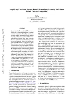 Amplifying Emotional Signals: Data-Efficient Deep Learning for Robust Speech Emotion Recognition