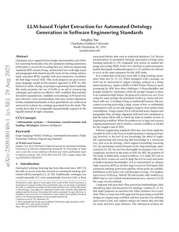 LLM-based Zero-shot Triple Extraction for Automated Ontology Generation from Software Engineering Standards