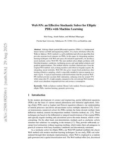 WoSNN: Stochastic Solver for PDEs with Machine Learning