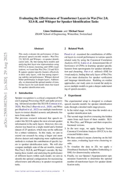 Evaluating the Effectiveness of Transformer Layers in Wav2Vec 2.0, XLS-R, and Whisper for Speaker Identification Tasks