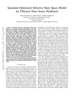 Quantum-Optimized Selective State Space Model for Efficient Time Series Prediction