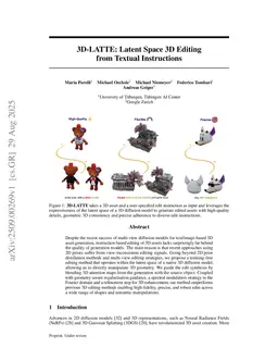 3D-LATTE: Latent Space 3D Editing from Textual Instructions