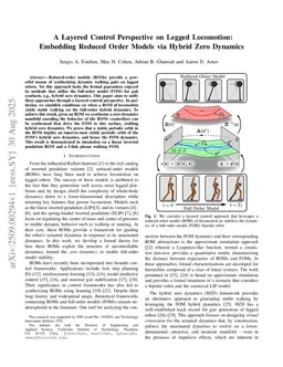 A Layered Control Perspective on Legged Locomotion: Embedding Reduced Order Models via Hybrid Zero Dynamics