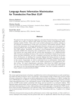 Language-Aware Information Maximization for Transductive Few-Shot CLIP