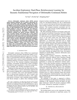 Jacobian Exploratory Dual-Phase Reinforcement Learning for Dynamic Endoluminal Navigation of Deformable Continuum Robots