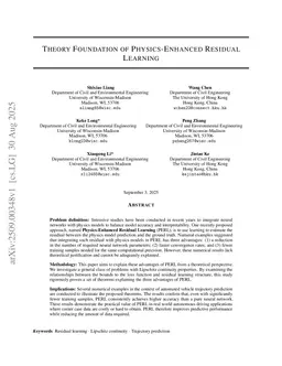 Theory Foundation of Physics-Enhanced Residual Learning