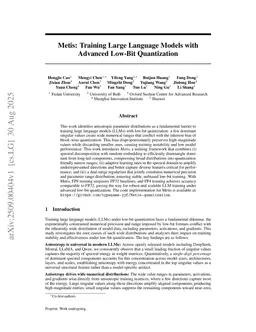 Metis: Training LLMs with FP4 Quantization