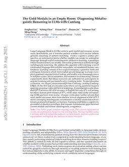 The Gold Medals in an Empty Room: Diagnosing Metalinguistic Reasoning in LLMs with Camlang