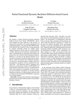 Partially Functional Dynamic Backdoor Diffusion-based Causal Model