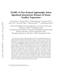 FLUID: A Fine-Grained Lightweight Urban Signalized-Intersection Dataset of Dense Conflict Trajectories
