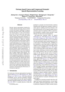 Entropy-based Coarse and Compressed Semantic Speech Representation Learning
