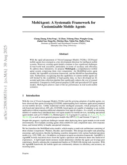 MobiAgent: A Systematic Framework for Customizable Mobile Agents