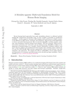 A Modality-agnostic Multi-task Foundation Model for Human Brain Imaging