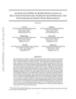 An Efficient GNNs-to-KANs Distillation via Self-Attention Dynamic Sampling with Potential for Consumer Electronics Edge Deployment