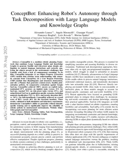 ConceptBot: Enhancing Robot's Autonomy through Task Decomposition with Large Language Models and Knowledge Graph