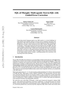 SQL-of-Thought: Multi-agentic Text-to-SQL with Guided Error Correction